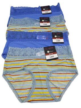 No Boundaries NOBO Lace Hipster 4-Pack Multi-Color Panties – Size Medium NWT